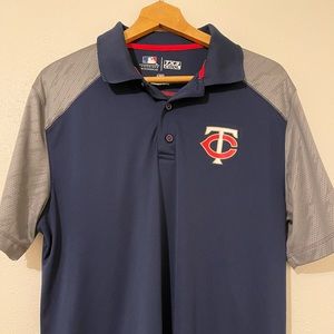 Authentic MLB Minnesota Twins TX3 Cool Polo Shirt Large Chest logo